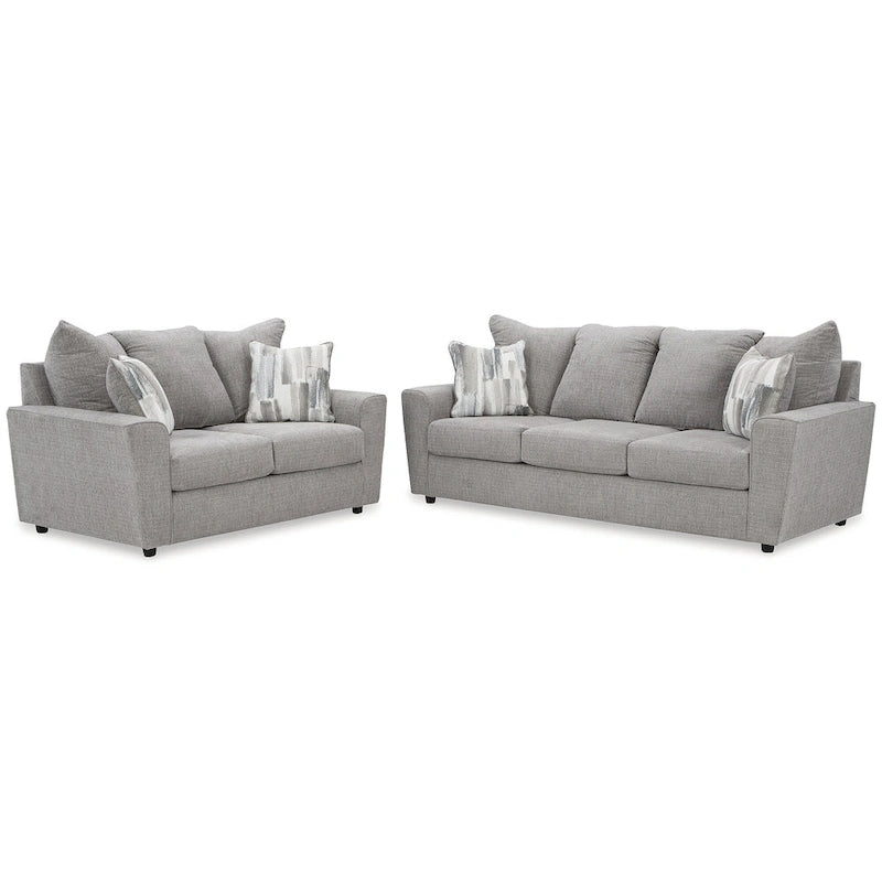 Signature Design by Ashley Stairatt graues 2-teiliges Polstermöbel-Set – 86 W x 38 D x 39 H