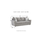 Signature Design by Ashley Stairatt graues 2-teiliges Polstermöbel-Set – 86 W x 38 D x 39 H