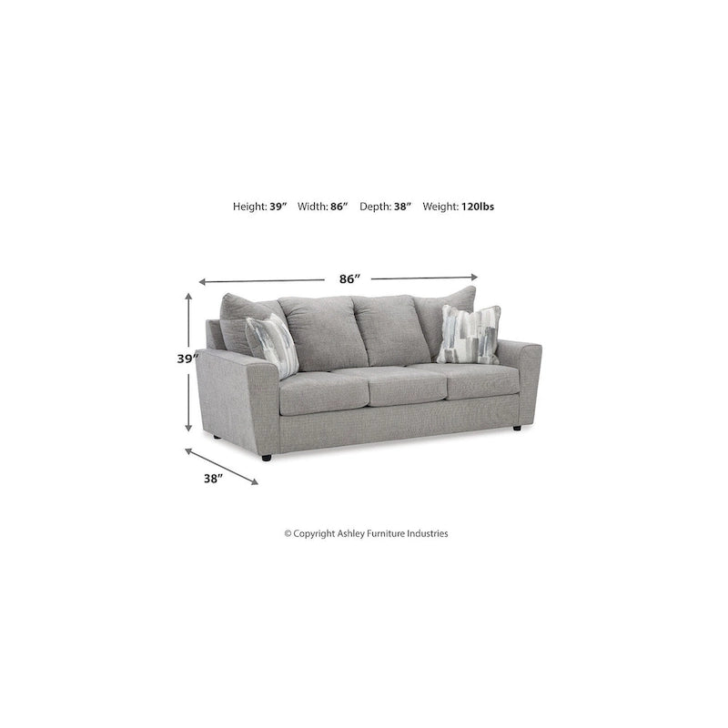 Signature Design by Ashley Stairatt graues 2-teiliges Polstermöbel-Set – 86 W x 38 D x 39 H