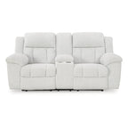 Signature Design by Ashley Frohn, zweisitziges Sofa mit zwei Relaxfunktionen und Konsole – 80W x 40D x 42H