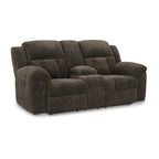 Signature Design by Ashley Frohn, zweisitziges Sofa mit zwei Relaxfunktionen und Konsole – 80W x 40D x 42H