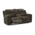 Signature Design by Ashley Frohn, zweisitziges Sofa mit zwei Relaxfunktionen und Konsole – 80W x 40D x 42H