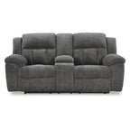 Signature Design by Ashley Frohn, zweisitziges Sofa mit zwei Relaxfunktionen und Konsole – 80W x 40D x 42H