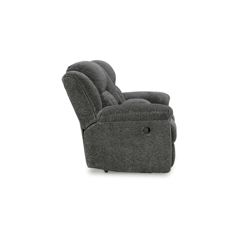 Signature Design by Ashley Frohn, zweisitziges Sofa mit zwei Relaxfunktionen und Konsole – 80W x 40D x 42H