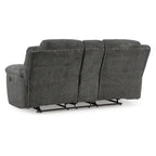 Signature Design by Ashley Frohn, zweisitziges Sofa mit zwei Relaxfunktionen und Konsole – 80W x 40D x 42H