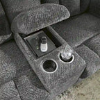Signature Design by Ashley Frohn, zweisitziges Sofa mit zwei Relaxfunktionen und Konsole – 80W x 40D x 42H