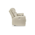 Signature Design by Ashley Dahlmoore beigefarbener elektrischer Relax-Loveseat mit Konsole – 76 W x 42 D x 40 H