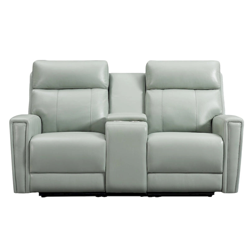 71.5-calowa skórzana elektryczna sofa dwuosobowa Zero Gravity z zagłówkiem, portami USB i USB-C