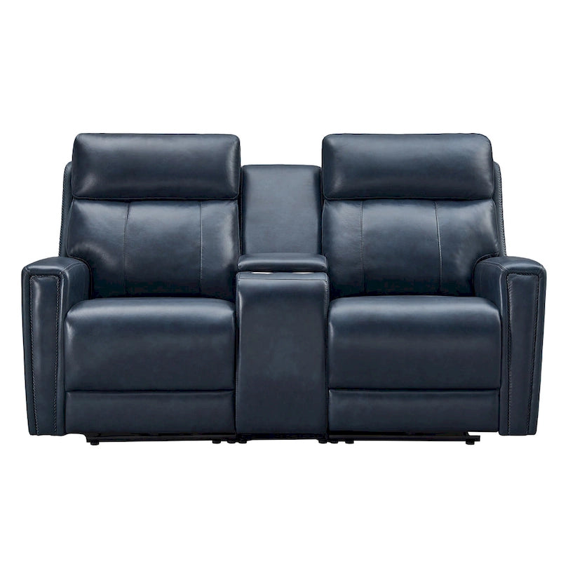 71.5-calowa skórzana elektryczna sofa dwuosobowa Zero Gravity z zagłówkiem, portami USB i USB-C