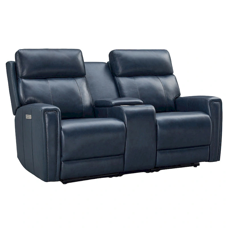 71.5-calowa skórzana elektryczna sofa dwuosobowa Zero Gravity z zagłówkiem, portami USB i USB-C