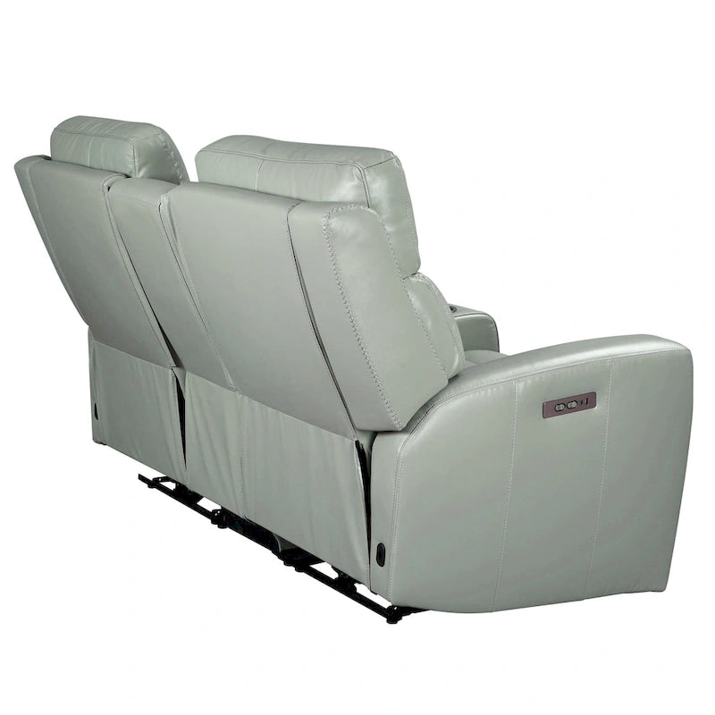 71.5-calowa skórzana elektryczna sofa dwuosobowa Zero Gravity z zagłówkiem, portami USB i USB-C