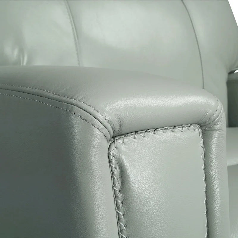 71.5-calowa skórzana elektryczna sofa dwuosobowa Zero Gravity z zagłówkiem, portami USB i USB-C