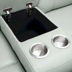 71.5-calowa skórzana elektryczna sofa dwuosobowa Zero Gravity z zagłówkiem, portami USB i USB-C