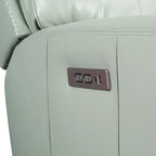 71.5-calowa skórzana elektryczna sofa dwuosobowa Zero Gravity z zagłówkiem, portami USB i USB-C