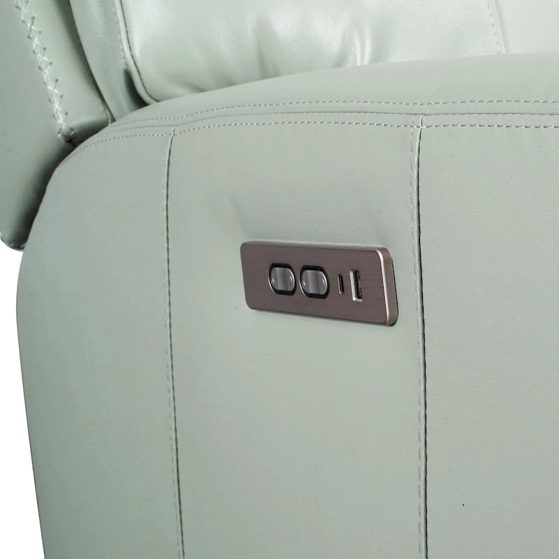 71.5-calowa skórzana elektryczna sofa dwuosobowa Zero Gravity z zagłówkiem, portami USB i USB-C