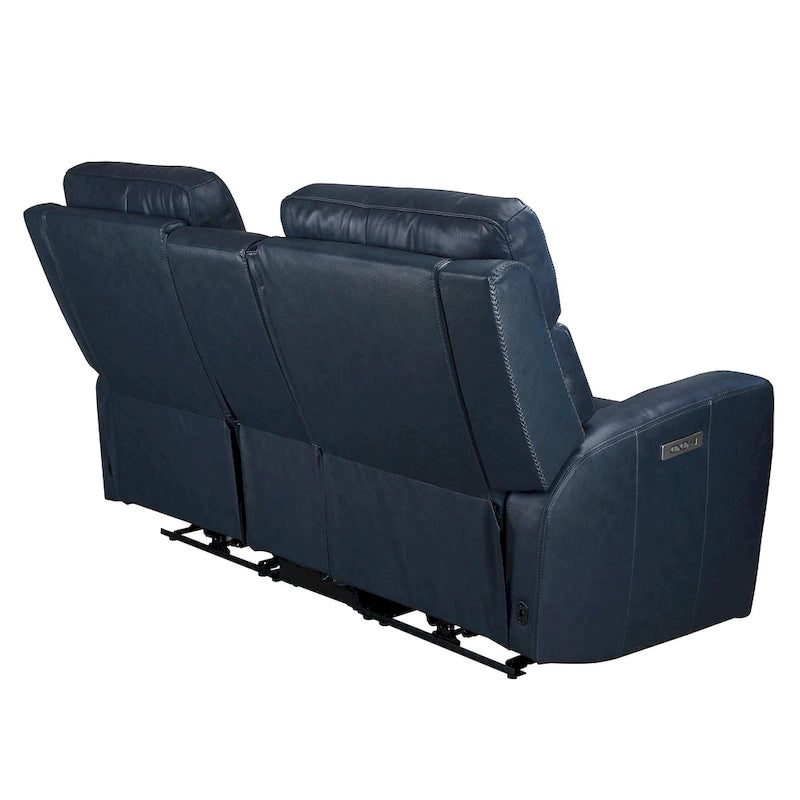 71.5-calowa skórzana elektryczna sofa dwuosobowa Zero Gravity z zagłówkiem, portami USB i USB-C