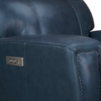 71.5-calowa skórzana elektryczna sofa dwuosobowa Zero Gravity z zagłówkiem, portami USB i USB-C