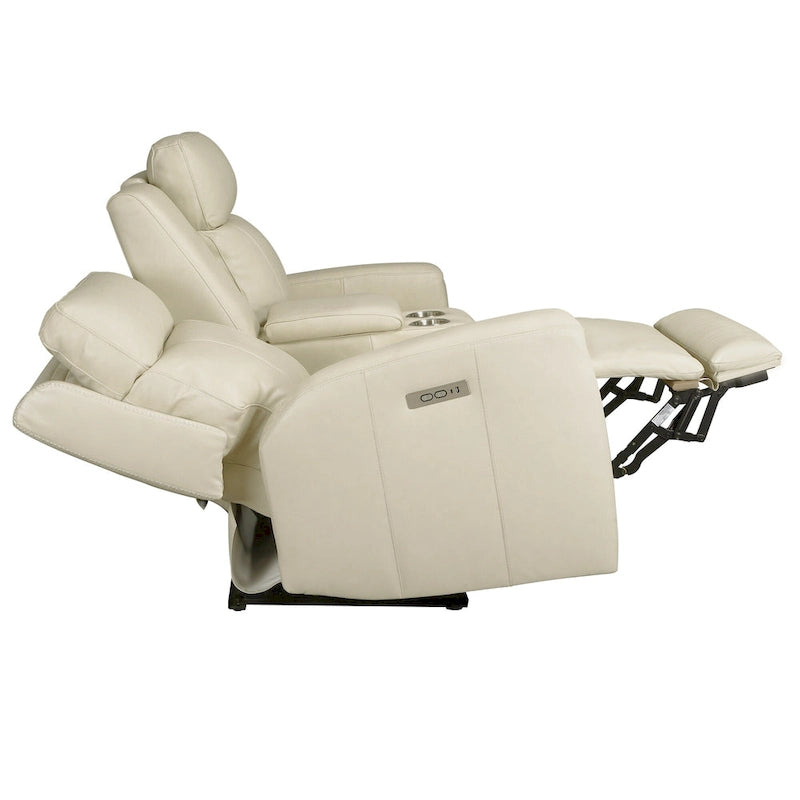 71.5-calowa skórzana elektryczna sofa dwuosobowa Zero Gravity z zagłówkiem, portami USB i USB-C