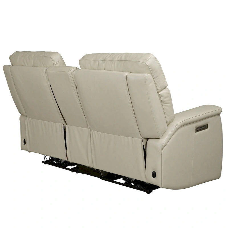 71.5-calowa skórzana elektryczna sofa dwuosobowa Zero Gravity z zagłówkiem, portami USB i USB-C