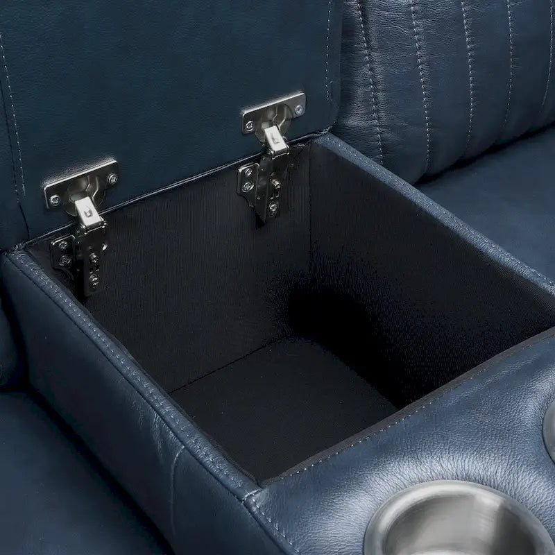 Juego de sofá reclinable eléctrico de cuero de 3 piezas con gravedad cero, reposacabezas y soporte lumbar eléctricos, puertos USB y USB-C