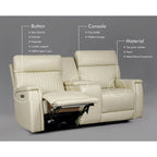73-Zoll-Leder-Loveseat mit elektrischer Zero-Gravity-Liegeverstellung, elektrischer Kopfstütze und elektrischer Lordosenstütze, USB- und USB-C-Anschluss