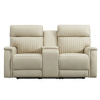 73-Zoll-Leder-Loveseat mit elektrischer Zero-Gravity-Liegeverstellung, elektrischer Kopfstütze und elektrischer Lordosenstütze, USB- und USB-C-Anschluss