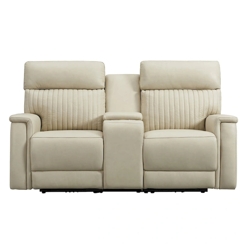 73-Zoll-Leder-Loveseat mit elektrischer Zero-Gravity-Liegeverstellung, elektrischer Kopfstütze und elektrischer Lordosenstütze, USB- und USB-C-Anschluss