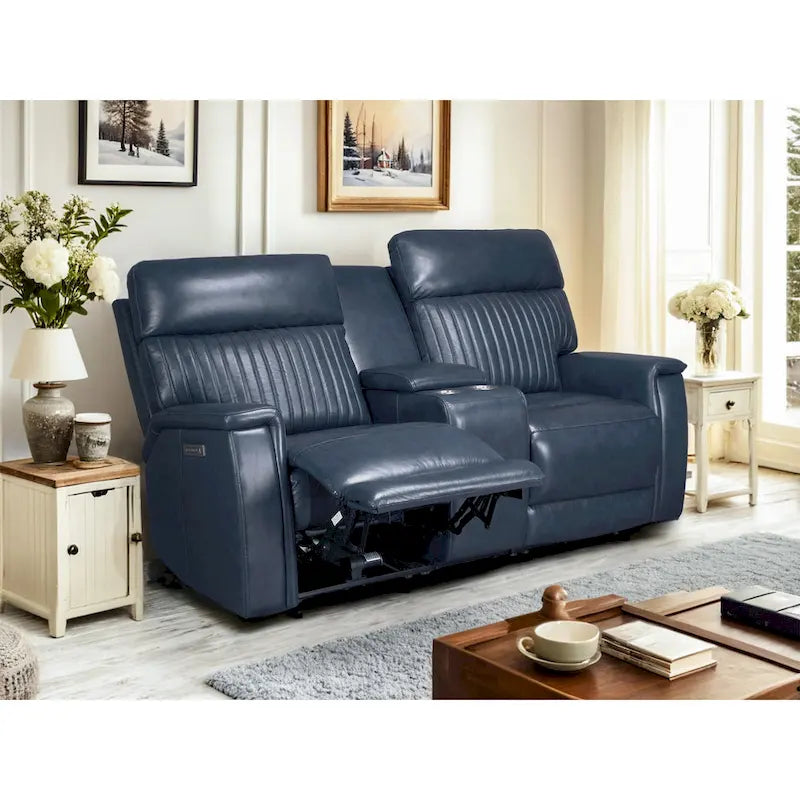 73-Zoll-Leder-Loveseat mit elektrischer Zero-Gravity-Liegeverstellung, elektrischer Kopfstütze und elektrischer Lordosenstütze, USB- und USB-C-Anschluss