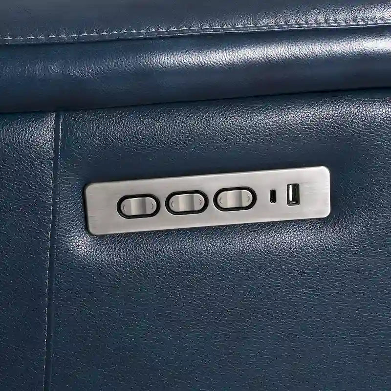 73-Zoll-Leder-Loveseat mit elektrischer Zero-Gravity-Liegeverstellung, elektrischer Kopfstütze und elektrischer Lordosenstütze, USB- und USB-C-Anschluss