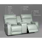 73-Zoll-Leder-Loveseat mit elektrischer Zero-Gravity-Liegeverstellung, elektrischer Kopfstütze und elektrischer Lordosenstütze, USB- und USB-C-Anschluss
