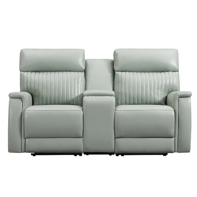 73-Zoll-Leder-Loveseat mit elektrischer Zero-Gravity-Liegeverstellung, elektrischer Kopfstütze und elektrischer Lordosenstütze, USB- und USB-C-Anschluss