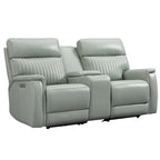 73-Zoll-Leder-Loveseat mit elektrischer Zero-Gravity-Liegeverstellung, elektrischer Kopfstütze und elektrischer Lordosenstütze, USB- und USB-C-Anschluss