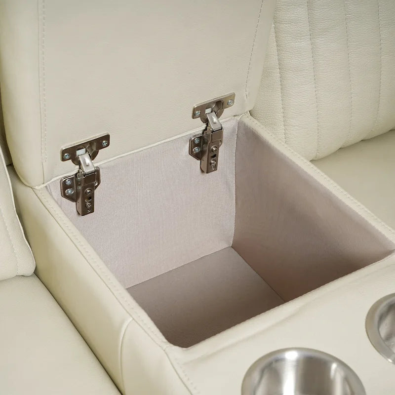 73-Zoll-Leder-Loveseat mit elektrischer Zero-Gravity-Liegeverstellung, elektrischer Kopfstütze und elektrischer Lordosenstütze, USB- und USB-C-Anschluss