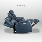 73-Zoll-Leder-Loveseat mit elektrischer Zero-Gravity-Liegeverstellung, elektrischer Kopfstütze und elektrischer Lordosenstütze, USB- und USB-C-Anschluss