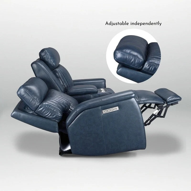 73-Zoll-Leder-Loveseat mit elektrischer Zero-Gravity-Liegeverstellung, elektrischer Kopfstütze und elektrischer Lordosenstütze, USB- und USB-C-Anschluss