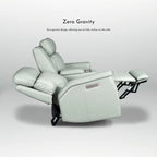 73-Zoll-Leder-Loveseat mit elektrischer Zero-Gravity-Liegeverstellung, elektrischer Kopfstütze und elektrischer Lordosenstütze, USB- und USB-C-Anschluss
