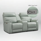 73-Zoll-Leder-Loveseat mit elektrischer Zero-Gravity-Liegeverstellung, elektrischer Kopfstütze und elektrischer Lordosenstütze, USB- und USB-C-Anschluss