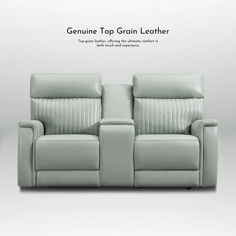 73-Zoll-Leder-Loveseat mit elektrischer Zero-Gravity-Liegeverstellung, elektrischer Kopfstütze und elektrischer Lordosenstütze, USB- und USB-C-Anschluss