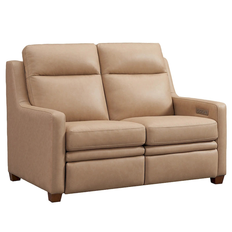 Echtleder-Liegesofa, 56-Zoll-Zweisitzer mit Dreifachmotor, elektrischer Zero-Wall-Verstellung und USB- sowie USB-C-Anschluss