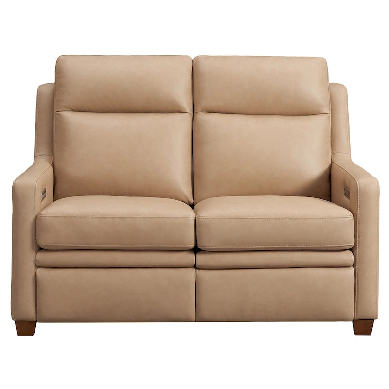 Echtleder-Liegesofa, 56-Zoll-Zweisitzer mit Dreifachmotor, elektrischer Zero-Wall-Verstellung und USB- sowie USB-C-Anschluss