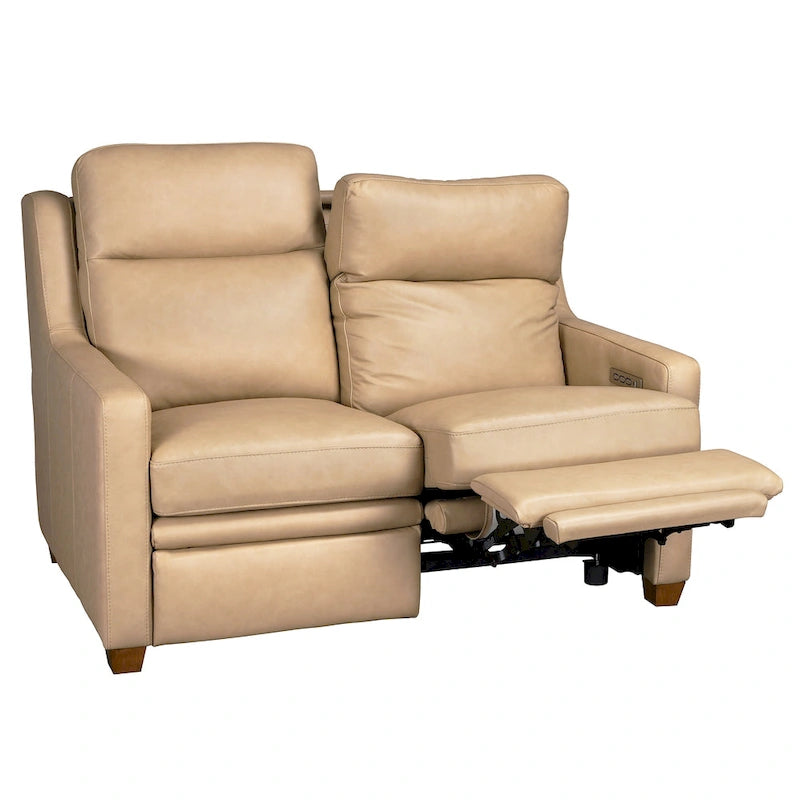 Echtleder-Liegesofa, 56-Zoll-Zweisitzer mit Dreifachmotor, elektrischer Zero-Wall-Verstellung und USB- sowie USB-C-Anschluss