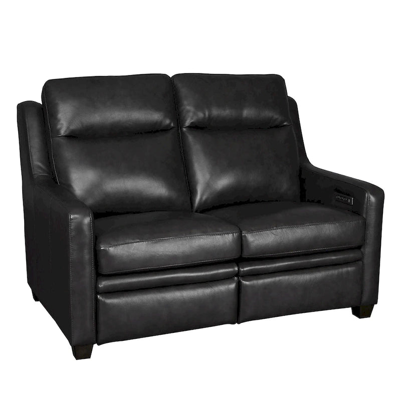 Echtleder-Liegesofa, 56-Zoll-Zweisitzer mit Dreifachmotor, elektrischer Zero-Wall-Verstellung und USB- sowie USB-C-Anschluss
