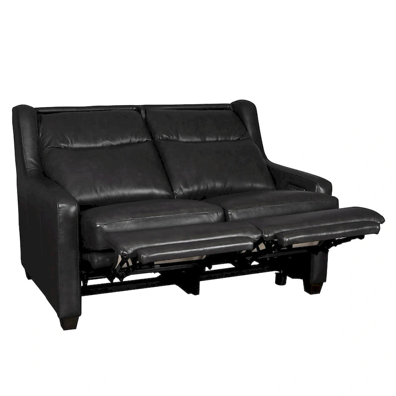 Echtleder-Liegesofa, 56-Zoll-Zweisitzer mit Dreifachmotor, elektrischer Zero-Wall-Verstellung und USB- sowie USB-C-Anschluss