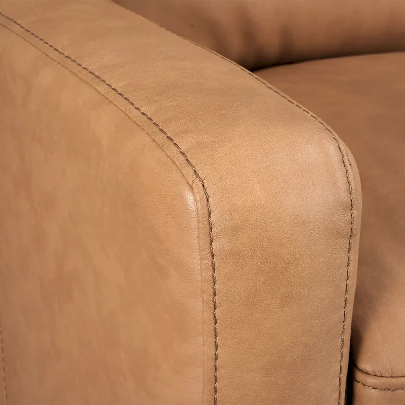Echtleder-Liegesofa, 56-Zoll-Zweisitzer mit Dreifachmotor, elektrischer Zero-Wall-Verstellung und USB- sowie USB-C-Anschluss
