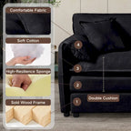 Conjunto de sofá y sillones decorativos de chenilla de 2 piezas, con 2 sillones extragrandes y asientos de 29.92 de profundidad (capacidad de 800 lb)