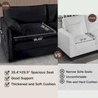 Conjunto de sofá y sillones decorativos de chenilla de 2 piezas, con 2 sillones extragrandes y asientos de 29.92 de profundidad (capacidad de 800 lb)
