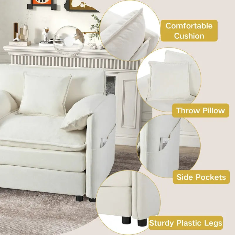 Conjunto de sofá y sillones decorativos de chenilla de 2 piezas, con 2 sillones extragrandes y asientos de 29.92 de profundidad (capacidad de 800 lb)