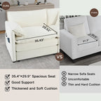Conjunto de sofá y sillones decorativos de chenilla de 2 piezas, con 2 sillones extragrandes y asientos de 29.92 de profundidad (capacidad de 800 lb)
