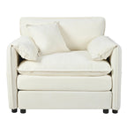 Conjunto de sofá y sillones decorativos de chenilla de 2 piezas, con 2 sillones extragrandes y asientos de 29.92 de profundidad (capacidad de 800 lb)