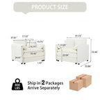 Conjunto de sofá y sillones decorativos de chenilla de 2 piezas, con 2 sillones extragrandes y asientos de 29.92 de profundidad (capacidad de 800 lb)